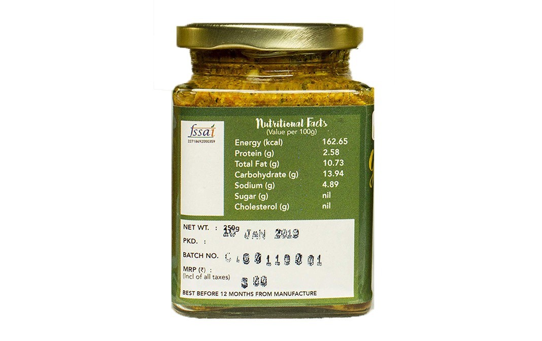 Fore Health Golden Pickle Turmeric Ginger Garlic With Olive Oil   Glass Jar  250 grams